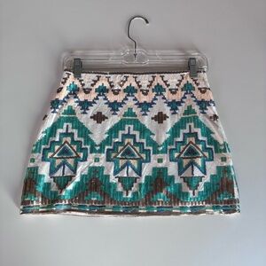 Verty Sequence Mini Skirt Size Small